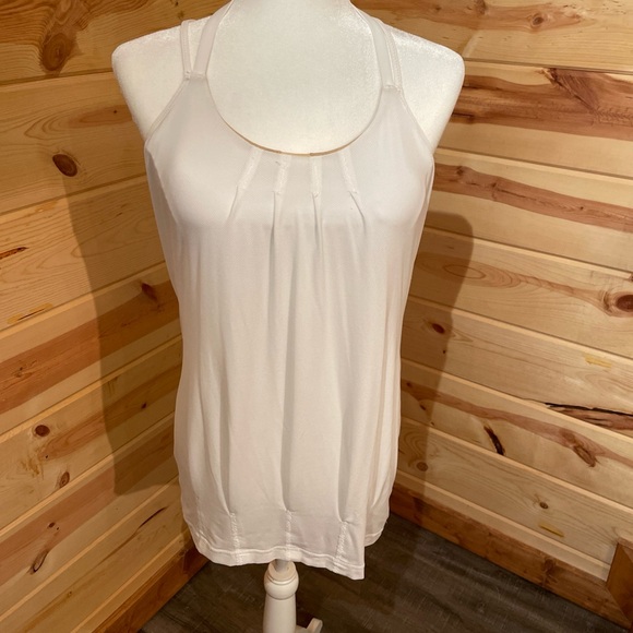 Lululemon Athletica White Flow and Go Tank II Size 8 - Picture 3 of 8